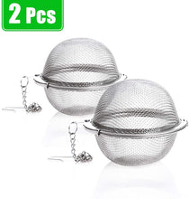 Carica l'immagine nel visualizzatore di Gallery, Xloey, confezione da 2 colini da tè in acciaio inox, infusore per tè a forma di sfera, filtro per tè e spezie 2 Pack Tea Strainer