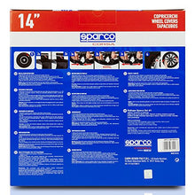 Carica l'immagine nel visualizzatore di Gallery, Sparco SPC1491BKSV Copriruota, Nero/Argento, 14", Set di 4 Nero/Argento