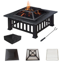 Carica l'immagine nel visualizzatore di Gallery, HENGMEI 3 in 1 Fire Pit 81cm Braciere da giardino o terrazzo Modell A, - Ilgrandebazar