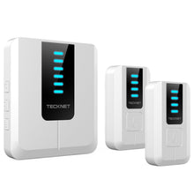 Carica l'immagine nel visualizzatore di Gallery, TECKNET Campanello Wireless Portatile 2 Trasmettitore + 1 Ricevitori, Bianco - Ilgrandebazar