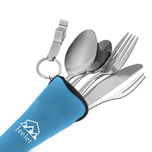 Carica l'immagine nel visualizzatore di Gallery, FYSHOP Set di Posate da Campeggio Viaggio in Acciaio Inossidabile Posate... - Ilgrandebazar