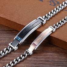 Carica l'immagine nel visualizzatore di Gallery, Cupimatch Coppia Lovers Braccialetto Bracciale Acciaio Inossidabile Keep Me... - Ilgrandebazar