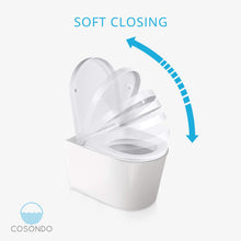 Carica l'immagine nel visualizzatore di Gallery, Sedile WC in Duroplast bianco con abbassamento automatico - coperchio Bianco - Ilgrandebazar