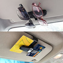 Carica l'immagine nel visualizzatore di Gallery, FineGood - Set di 2 supporti per occhiali da sole auto, con clip per...