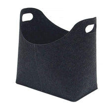 Carica l'immagine nel visualizzatore di Gallery, Cesto pieghevole in feltro per camino e legna da ardere, borsa portatile Nero - Ilgrandebazar