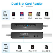 Carica l'immagine nel visualizzatore di Gallery, Vanja Lettore di Schede Memoria SD/Micro SD, Adattatore Black-Card Reader - Ilgrandebazar