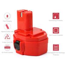 Carica l'immagine nel visualizzatore di Gallery, Creabest 14,4V 3000mAh Ni-MH Batteria Sostitutiva per Makita 1051D 14.4v - Ilgrandebazar