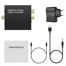 Carica l'immagine nel visualizzatore di Gallery, Convertitore DAC, Adattatore Audio Digitale Ottico SPDIF a RCA Analogico L/R... - Ilgrandebazar