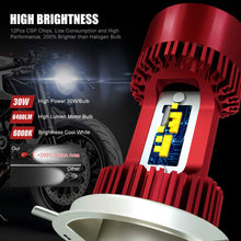 Carica l'immagine nel visualizzatore di Gallery, Aolead H4 LED Lampadina per Moto, 6400LM Lampada Abbaglianti e rossa - Ilgrandebazar