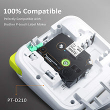 Carica l'immagine nel visualizzatore di Gallery, Nastri Oozmas Compatibile In sostituzione di Brother 12mm, Nero sur Bianco - Ilgrandebazar