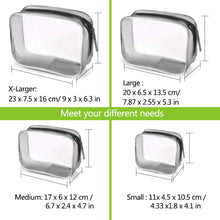 Carica l'immagine nel visualizzatore di Gallery, 4 Pezzi Borsa Cosmetici Trasparente, Impermeabile S,M,L,XL, Transparent - Ilgrandebazar