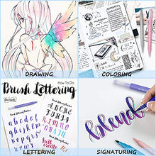 Carica l'immagine nel visualizzatore di Gallery, Brush Pen Lettering, Emooqi 36 Pennarelli Acquarelli, Pennelli Per...
