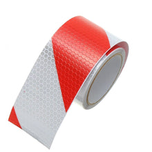 Carica l'immagine nel visualizzatore di Gallery, Tuqiang®, nastro autoadesivo di sicurezza riflettente bianco e rosso, 3 m... - Ilgrandebazar