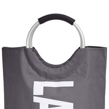 Carica l'immagine nel visualizzatore di Gallery, AmazonBasics - Cesto per il bucato in tessuto con manico Grigio Scuro - Ilgrandebazar