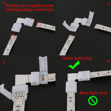 Carica l'immagine nel visualizzatore di Gallery, KINYOOO 4 pin L-forma Connettore angolare (10 pezzi), 4 Strisce LED... - Ilgrandebazar