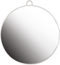 Carica l'immagine nel visualizzatore di Gallery, Specchio da parrucchiere, bianco, con occhiello, rotondo, Ø 29 cm