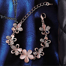 Carica l'immagine nel visualizzatore di Gallery, QueenDer Bracciale donna in rame aperto con chiusura a catena Rose - Ilgrandebazar