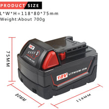 Carica l'immagine nel visualizzatore di Gallery, Waitley M18 18V 5.0Ah Batteria agli ioni di litio ricambio per 5.0A - Ilgrandebazar