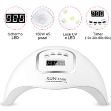 Carica l'immagine nel visualizzatore di Gallery, MOULEI 150W Lampada Unghie LED UV Professionale per Manicure/Pedicure,... - Ilgrandebazar