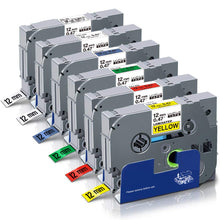 Carica l'immagine nel visualizzatore di Gallery, UniPlus Compatibile Nastri per Etichettatrice 6-Pack, 6* MulitiColore - Ilgrandebazar