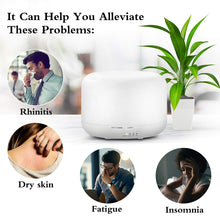 Carica l'immagine nel visualizzatore di Gallery, UBEGOOD umidificatore, Diffusore di Olio Essenziale con Cambio 7 Bianco - Ilgrandebazar