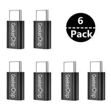 Carica l'immagine nel visualizzatore di Gallery, GeekerChip Adattatore USB C a Micro USB[6 Pezzi],Connettore C(Type C)...