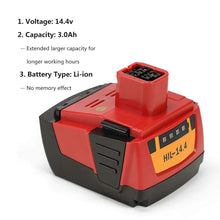 Carica l'immagine nel visualizzatore di Gallery, POWERAXIS 14.4V 3.0Ah Li-ion Utensili Elettrici Batteria