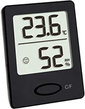 Carica l'immagine nel visualizzatore di Gallery, TFA Dostmann Habor Igrometro Termometro Digitale Termoigrometro LCD con l'Icona di Nero