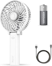 Carica l'immagine nel visualizzatore di Gallery, EasyAcc Mini Ventilatore Portatile USB, 3350mAh Batteria 3350mah, Nero
