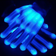 Carica l'immagine nel visualizzatore di Gallery, Yuccer Guanti LED Luminosi Adulti Colorate Lampeggianti Medium, Blu - Ilgrandebazar