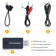 Carica l'immagine nel visualizzatore di Gallery, CARPURIDE (Versione Aggiornata) Trasmettitore Bluetooth per TV PC, Low TX-9 - Ilgrandebazar