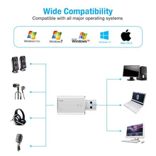 Carica l'immagine nel visualizzatore di Gallery, Scheda Audio USB Esterna, Techole Alluminio Adattatore da a Argento - Ilgrandebazar