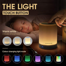 Carica l'immagine nel visualizzatore di Gallery, Lampada Altoparlante Bluetooth, ELEPOWSTAR da Comodino Touch Bianco - Ilgrandebazar