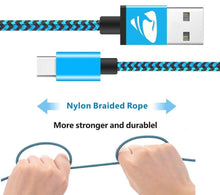 Carica l'immagine nel visualizzatore di Gallery, Yosou Cavo USB C [3 Pezzi /1m] Tipo C Nylon Intrecciata Rapida... - Ilgrandebazar