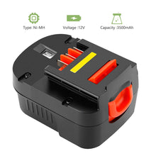 Carica l'immagine nel visualizzatore di Gallery, Joiry 12V 3.5Ah NiMH Sostituire Batteria per Black &amp; Decker A12 HPB12 A12E... - Ilgrandebazar
