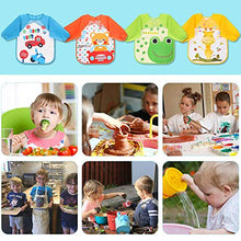 Carica l'immagine nel visualizzatore di Gallery, Vicloon Bavaglino a Manica,Set di 4 Bambini Impermeabile con 4PCS