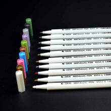 Carica l'immagine nel visualizzatore di Gallery, Pennarelli Metallici, Beurpo Set Di 10 Penne Metallici Marker bianco - Ilgrandebazar