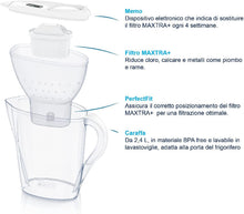 Carica l'immagine nel visualizzatore di Gallery, Brita Marella - Caraffa Filtrante per Acqua, Kit 3 Filtri Maxtra+ Inclusi