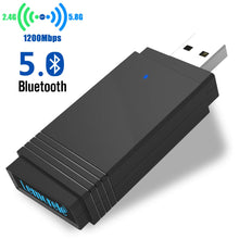 Carica l'immagine nel visualizzatore di Gallery, Lemorele Adattatore WiFi USB 3.0 AC1200Mbps Bluetooth 1200-Mbps-MU-MIMO - Ilgrandebazar