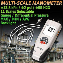 Carica l'immagine nel visualizzatore di Gallery, Manometro, Hti digitale misuratore di pressione dell' aria e gas tester di...