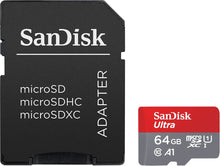 Carica l'immagine nel visualizzatore di Gallery, SanDisk Ultra Scheda di Memoria MicroSDXC da 64 GB e 64 GB, Grigio, Rosso