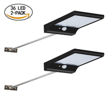 Carica l'immagine nel visualizzatore di Gallery, Lampade Solari 36 LED 450 Lumen, Luci da Esterni Impermeabile 2 Pack