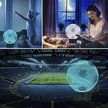 Carica l'immagine nel visualizzatore di Gallery, luce di notte del calcio 3D LED, lampada visiva dell'illusione ottica - Ilgrandebazar
