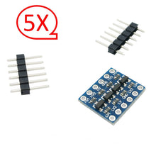 Carica l'immagine nel visualizzatore di Gallery, iHaospace, 5 pezzi 4 canali IIC I2C, modulo bidirezionale da 5 V a 3,3 V... - Ilgrandebazar