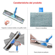 Carica l'immagine nel visualizzatore di Gallery, IKU Kit Lavavetri Telescopico 3-in-1 (145cm) con Testa Tergivetri 145 CM, Blu - Ilgrandebazar