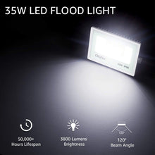 Carica l'immagine nel visualizzatore di Gallery, Olafus 2 Pezzi 35W Faretto LED da Esterno 3800 LM 5000K Luce Bianca Fredda... - Ilgrandebazar