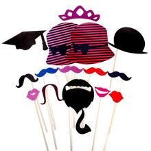 Carica l'immagine nel visualizzatore di Gallery, Foonii 76 pcs photo booth props Accessori fai da te 76 pcs, Multicolore - Ilgrandebazar