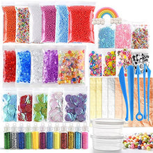 Carica l'immagine nel visualizzatore di Gallery, FEPITO 49 Packs Slime-Kit, einschließlich Aquamarinperlen, Augenwackeln,... - Ilgrandebazar