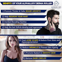 Carica l'immagine nel visualizzatore di Gallery, ALPHALUXY Dermaroller 0.5 mm - Microneedling Kit per Cicatrici Acne, Aumento... - Ilgrandebazar