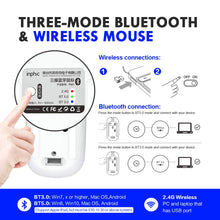 Carica l'immagine nel visualizzatore di Gallery, INPHIC Mouse Bluetooth, Wireless Bluetooth Ricaricabile Argento - B - Ilgrandebazar